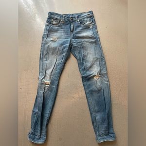 R13 Relaxed Skinny Denim. Size 24.